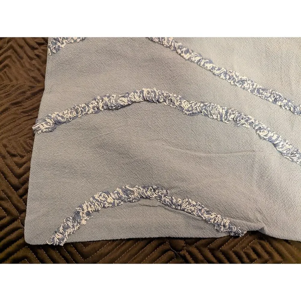 Urban Outfitters Margot Tufted Floral Blue Sham - New